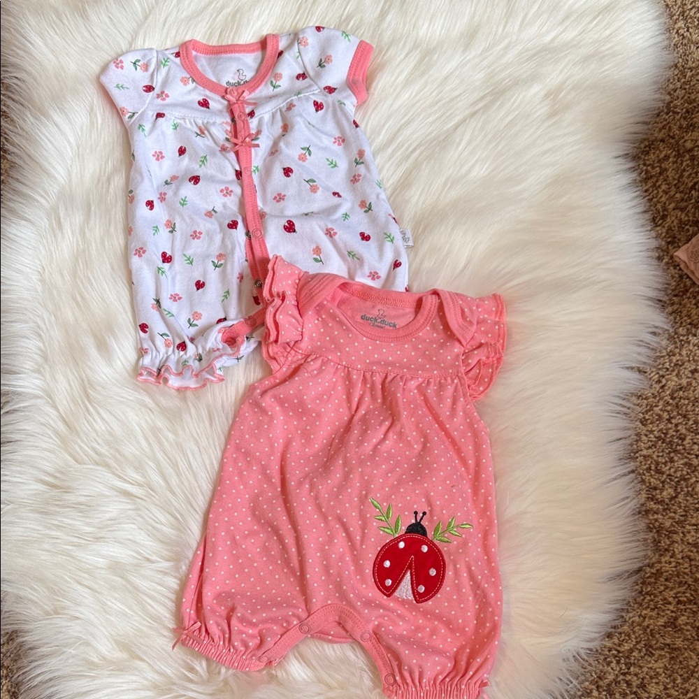 Adorable Baby Rompers with Ladybug Design